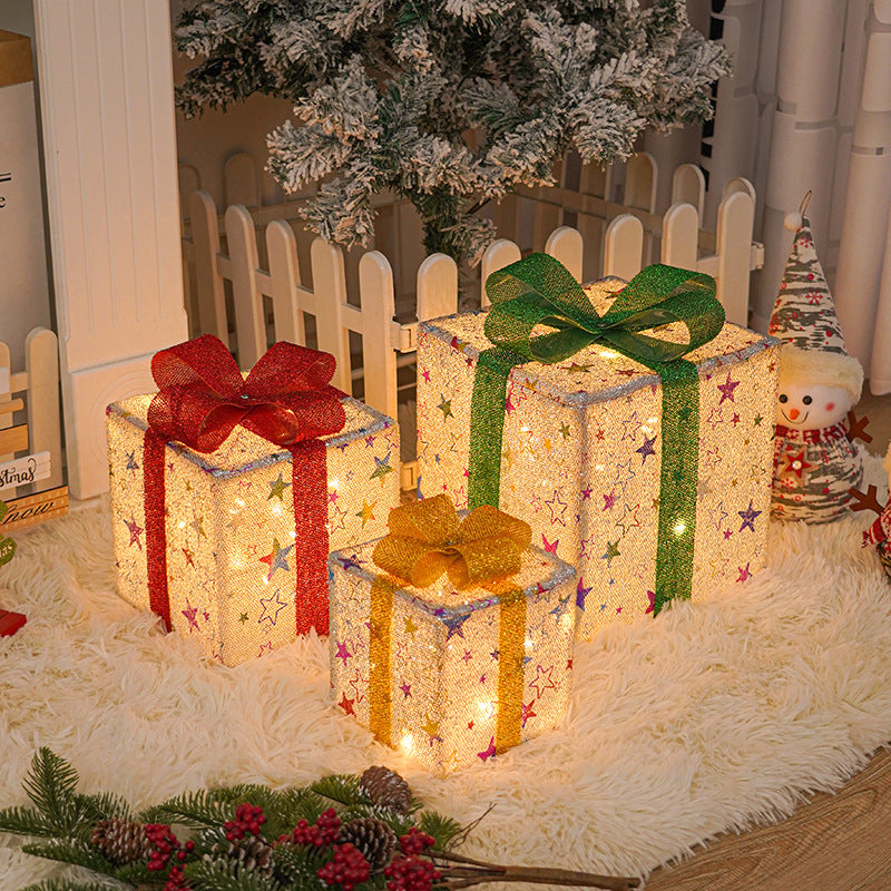 Outdoor Lighted Christmas Gift Box by ambianest