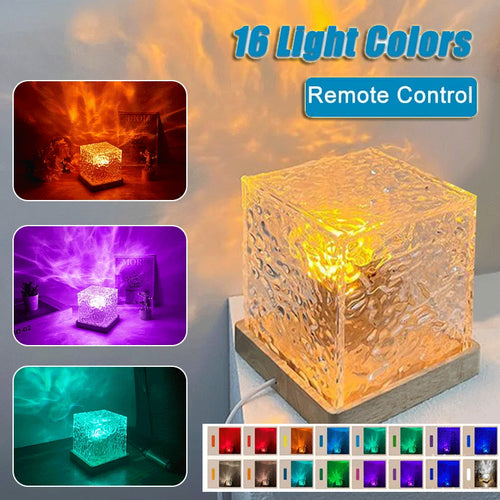 16 Colors LED Water Ripple Crystal Lamp